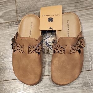 NWT Lucky Brand Girls Sz 12M Taupe Color Slip-on Loafers